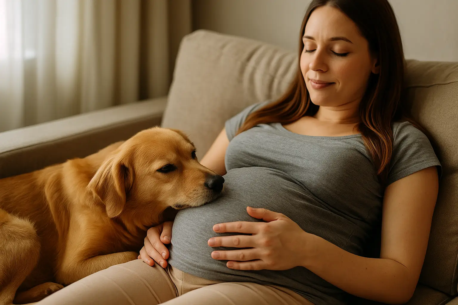 Slyší pes miminko v bříšku? To je otázka, která trápí mnoho maminek
