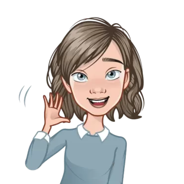 Kreslená avatarka Ivety Schwarové mává na pozdrav – přátelské přivítání v rámci projektu Dítě a pes.