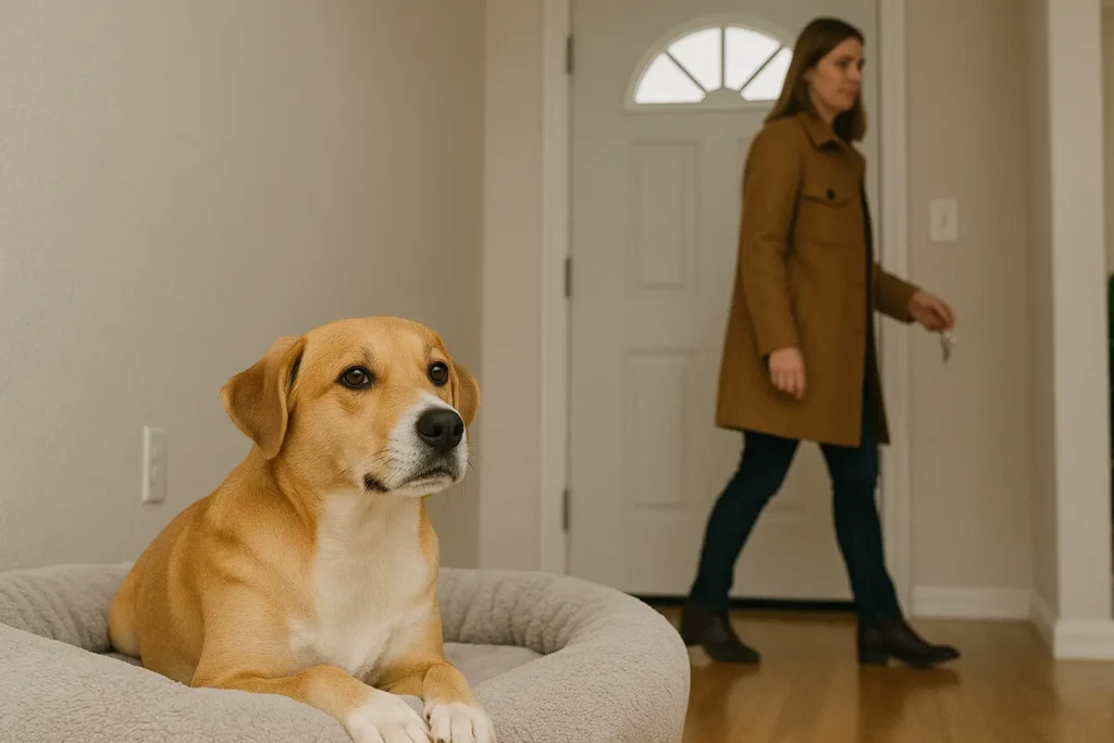 Jak odnaučit psa štěkat když je doma sám byl úkol, který jsme spolu s klientkou zvládly